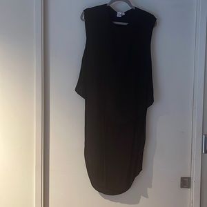 Black rayon midi dress